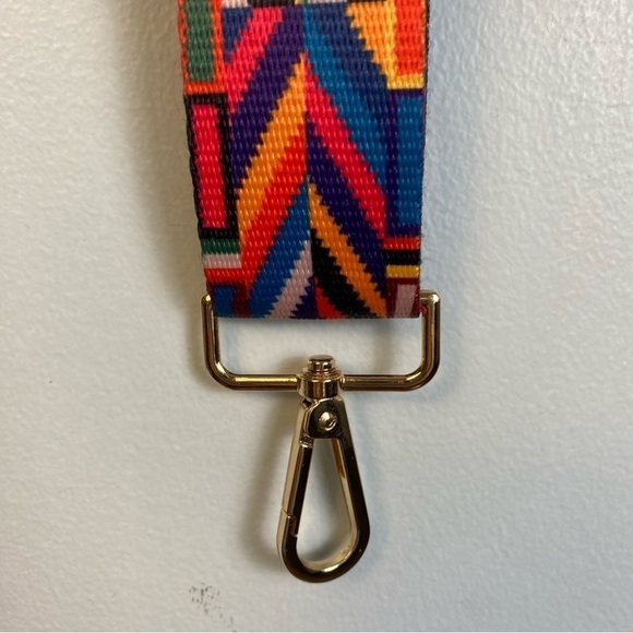 Adjustable Geometric Colorful bag strap 52” - Picture 3 of 4
